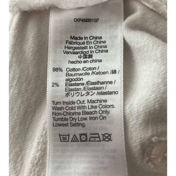 MADEWELL jeans, size 29P, Curvy Perfect Vintage Jean, white. Cotton denim - Picture 5 of 6